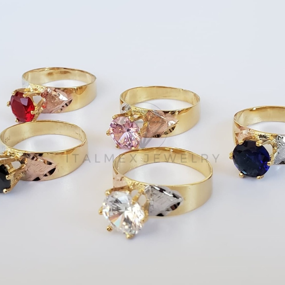 18K GF Pink Solitaire CZ Ring|Anillo Oro Laminado - Picture 4 of 5
